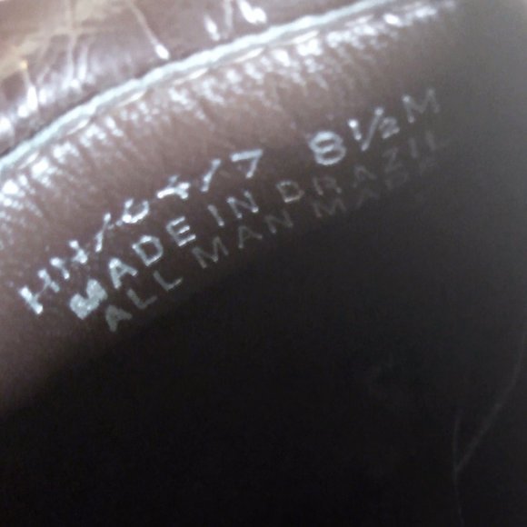 Franco Sarto-Dark Brown Patent Leather -Square Toe Shoes-8 1/2 M - Picture 11 of 11
